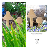 Tofficu Unfinished Wooden Mushroom, 12pcs Natural Mini Wood Mushrooms Assorted Mushroom Figures for DIY Valentine DIY Ornaments Arts Crafts Painting Tofficu