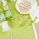 OLYCRAFT 1000PCS 8mm Wooden Flat Spacer Beads Unfinished Flat Wood Loose Beads Wooden Coin Spacer Beads for DIY Bracelet Necklace Earring Craft OLYCRAFT