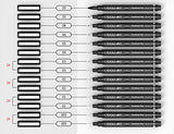 Micro-Line 14 Pens With Case, Fineliner, Multiliner, Archival Ink, Waterproof, Journaling, Illustration, Architecture, Technical Drawing, Outlining, TOOLI-ART
