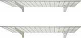 Hyloft 00967 45-Inch X 15-Inch Steel Wall Shelf Storage Rack for Garage, Low-Profile Brackets, Max Shelf Load 200 Pounds, Off White HyLoft