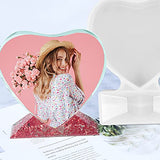 2 Pieces Photo Frame Resin Mold, SourceTon Rectangle and Heart Shape Silicone Epoxy Molds for Home Decoration, DIY Crafts and Handmade Gifts SourceTon