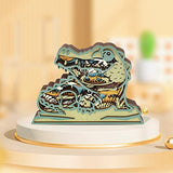 3D Wooden Crocodile Wall Sculpture by CmayAlgc – Rustic Animal Craft for Home and Office Decoration CmayAlgc