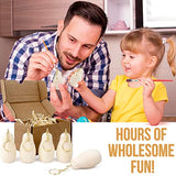 AEVVV Blank Nesting Doll Keychain 5 pcs - DIY Key Ring Blank Doll for Craft - Paint Your Own Matryoshka Key Chain - Russian Nesting Dolls to Paint AEVVV