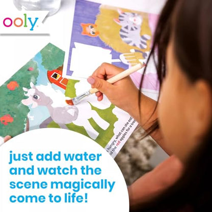 Ooly Water Amaze -Includes 12 Reveal Boards & Brush, Reusable Water Reveal Pads for Kids, Water Coloring Books for Toddlers, Paint with Water Books