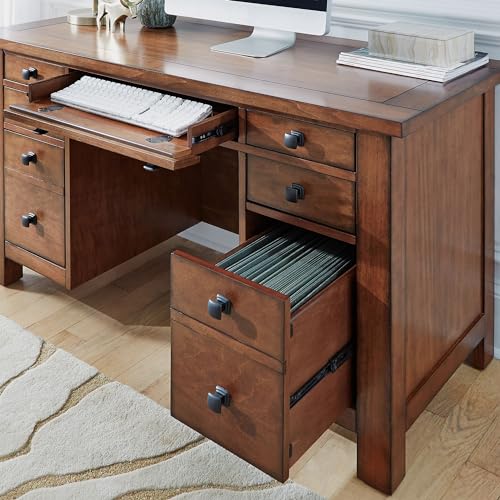 Tahoe Aged Maple Executive Pedestal Desk by Home Styles, 5412-18 homestyles