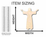 Unfinished Wood Jesus Preaching Shape - Easter - Christian - Craft - up to 24" DIY 6" / 1/4" 24 Hour Crafts