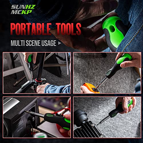 SUNHZMCKP 8 in 1 Screwdriver, Portable multi-purpose screwdriver set，High-Strength Bits, Phillips, Slotted, Torx，Suitable for outdoor and daily SUNHZ MCKP