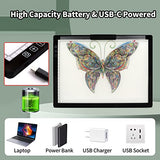 Rechargeable A4 Light Box with Carry Bag, Innovative Stand/Top Clip, iVAOOZE Wireless Light Pad for Cricut Vinyl, Weeding Tools, Diamond Painting, iVAOOZE