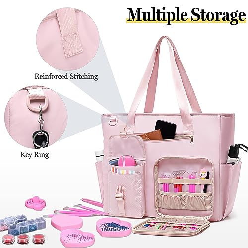 Fasrom Diamond Painting Carrying Case for A3 Light Pad, Diamond Painting Storage Bag with Padded Sleeve to Hold A3 LED Light Box and Diamond Art Fasrom