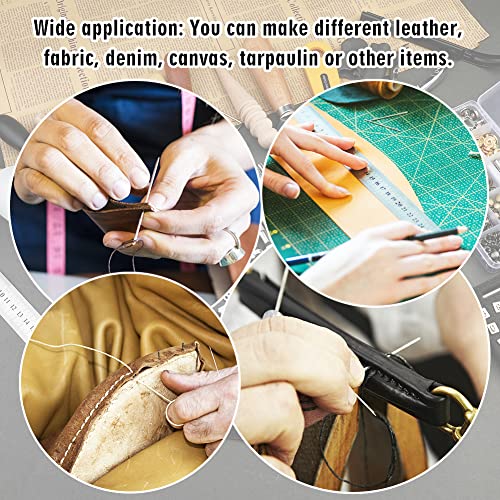 TLKKUE Leather Working Kit Leather Craft Tools with Custom Storage Bag  Leather Craft Making Leather Tooling Kit for Beginners Leather Crafting  Tools