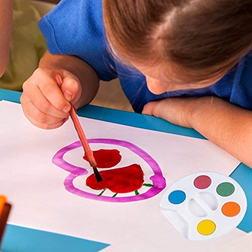 ArtCreativity Mini Paint Sets - Pack of 12 - Five Watercolors in Tray with Brush - Crafts, Supplies, School, Party Favor, Kids' Prize ArtCreativity