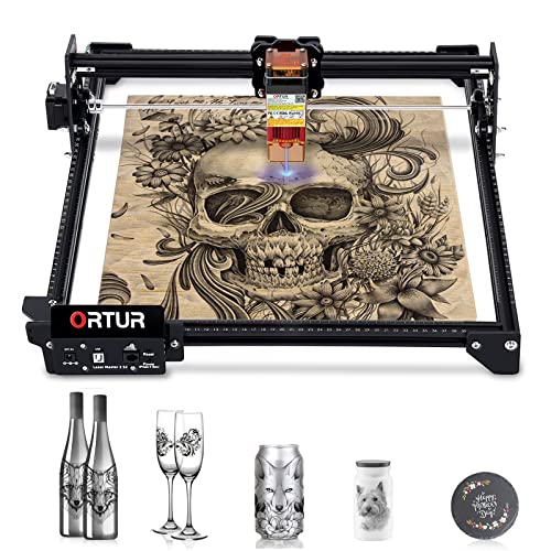 ORTUR Laser Master 2 S2 LU2-2, 24V Laser Engraver Machine, 0.06mm Fixed-Focus Eye Protection Compressed Spot, 32-bit Motherboard, 5000mm/min Laser - WoodArtSupply