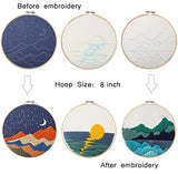 Embroidery Kits for Beginners Adults, Stamped Cross Stitch kits for Adult Beginners Embroidery Starter Kit with Pattern, 3 Embroidery Hoop and Armindou