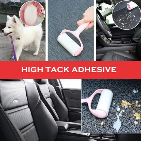 Lint Roller, 9 Refills 540 Sheets,Super Sticky Pet Hair Remover Kit, YQMAJIM Adhesive Lint Brush for Clothes,Carpet,Car Seats,Dust,Dogs,Cats YQMAJIM