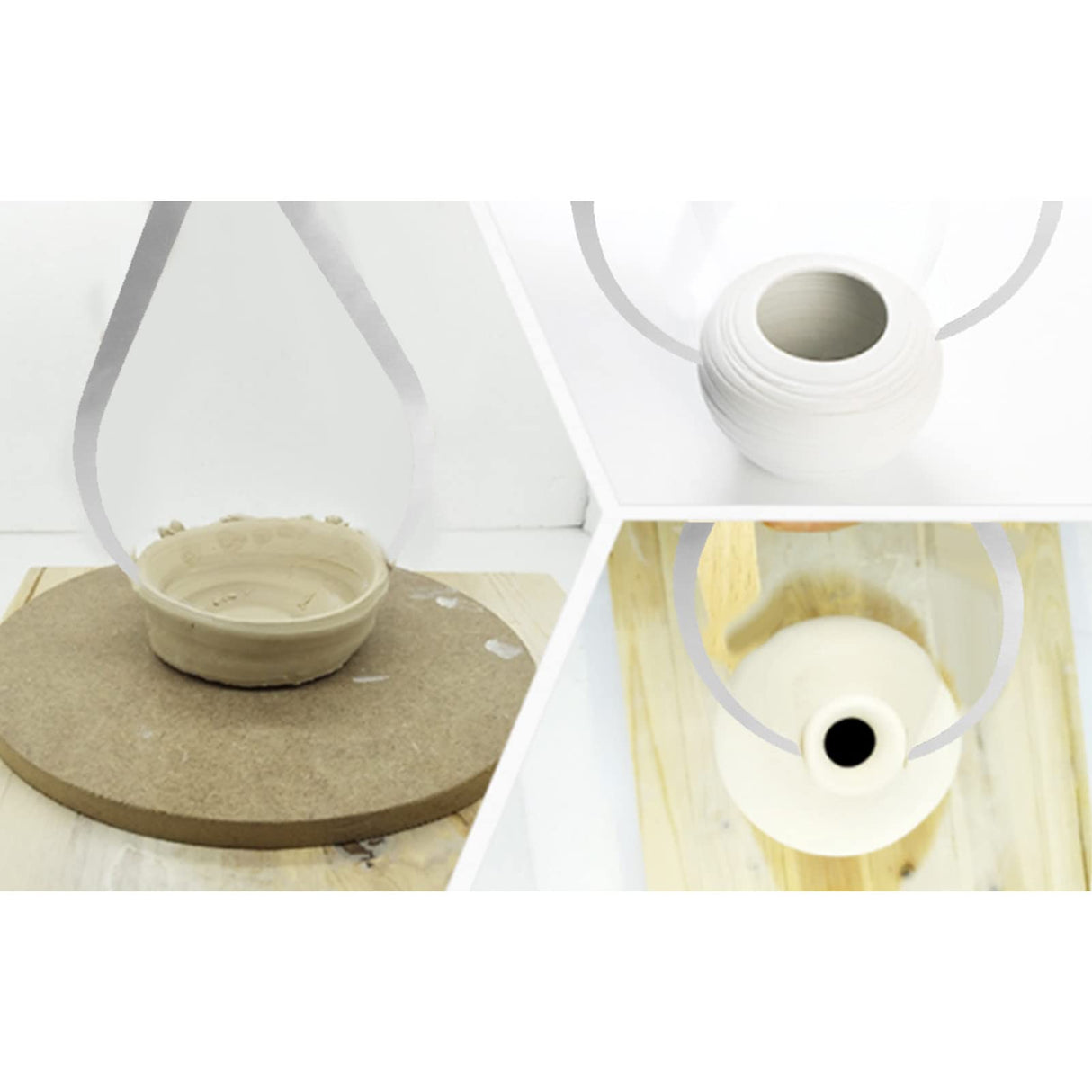 Clay Caliper Tool, 10 inch Bent Leg Stainless Steel Caliper Ceramic Measuring Pottery Tool for Carving Shaping Clay Sculpture Modeling GLOGLOW