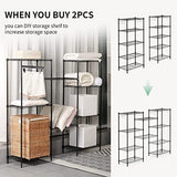 ALVOROG 5 Tier Shelves for Storage Shelving Units and Storage Heavy Duty Metal Storage Shelf Wire Rack Shelving Adjustable Kitchen Shelf Garage ALVOROG