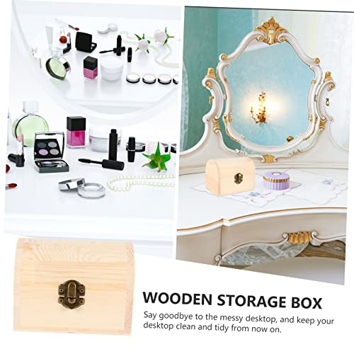 Ciieeo 1pc Pirate Treasure Chest Wooden Box The Ordinary Kit Earring Storage Organizer Letter Decor Chest Ciieeo