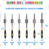 Glarks 18Pcs Assorted Wood Rasp Set Include 12Pcs Mini Hand Metal Files, A Brush and Storage Box with 4Pcs Sandpaper for Fixing Jewelers Diamond Wood Glarks