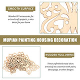 SEWACC Wood Crafts 50 Sets Wooden Butterfly Cutouts Unfinished Butterfly Shapes Blank Wood Ornaments Butterfly Embellishments with Hemp Ropes for DIY SEWACC