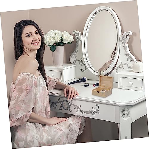 Abaodam 18 Pcs Wooden Box with Lock Ring Storage Organizer Jewelry Organizer Trays for Drawers Wood Gift Containers Unfinished Wooden Jewelry Case Abaodam