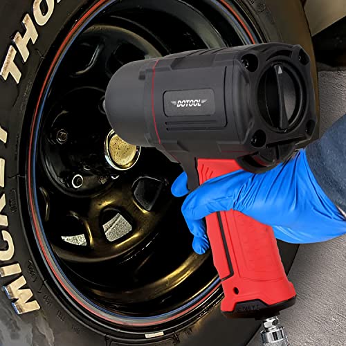 DOTOOL Air Impact Wrench 1/2 inch, Twin Hammer with 1200FT-LB Max Loosening Torque, Heavy Duty Pneumatic Impact Gun for Auto Repair, Changing Tires, DOTOOL