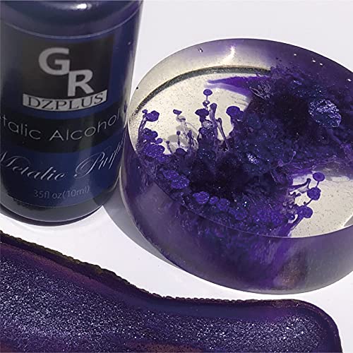 GR Metallic Alcohol Ink Set -16 Metallic Colors Alcohol Based Ink for Resin Art, Fluid Art,Resin Craft,Resin Petri Dish，Alcohol Ink Paint for GR DZPLUS