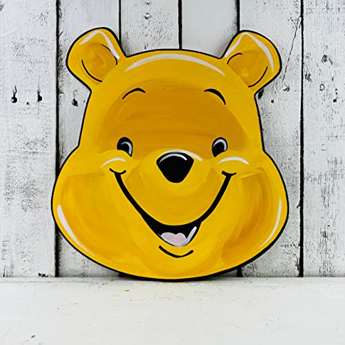 Cartoon Bear Head Cutout, Cartoon Character, Nursery Shape, MDF Unfinished Wooden Craft, Build-A-Cross Build-A-Cross
