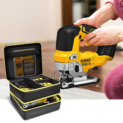 Tool Bag Compatible with DEWALT 20V MAX XR for Jig Saw DCS334B, Storage Carrying Holder Organizer Fits for Dewalt 20v Max Battery, for JigSaw Blades, - WoodArtSupply