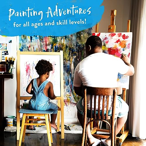Chalkola Acrylic Paint Set for Adults, Kids & Artists - 40 Piece Acrylic Painting Supplies Kit, with 24 Acrylic Paints (22ml), 10 Painting Brushes, 5 Chalkola