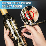 5 Liquid Gold Paint Pens for Art, Mirror Chrome Marker, Reflective Gloss Permanent Marker, Touch Up Repair Paint Pen for Model, Wood, Rock, Glass, DAPAWIN