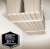 HyLoft 80842-10 33 in. x 34 in. Adjustable Garage Ceiling Mount Storage Rack Kit, Garage Overhead Storage Bracket, White HyLoft