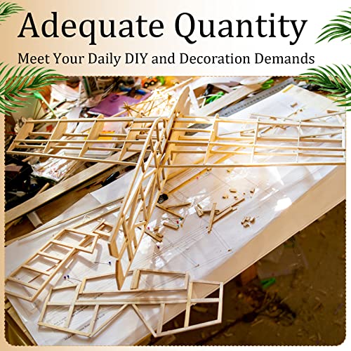 50 Pieces Balsa Wood Sticks 1/2 x 1/2 x 12 Inch Hardwood Square Wooden Dowels Unfinished Wood Sticks for Craft DIY Supplies DIY Molding Projects Yulejo