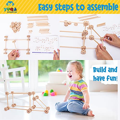 Building Blocks for Kids Ages 4-8 for Preschool Kids-60 Toys Blocks Set 6-12 Years Old to Create Various Shapes-Stimulating Different Toy for