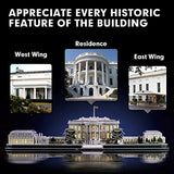 CubicFun 3d Puzzles for Adults LED Rotatable White House with Detailed Interior Model Kit, Lighting 3d Puzzle US Architecture Building Family Puzzle CubicFun