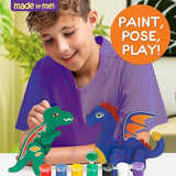 Made By Me Paint Your Own 3D Dinos & Friends, Includes 3 Dinosaurs to Paint, 7 Acrylic Paints, Dino Stickers, Dinosaur Made from Wood, Custom Made By Me