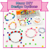 Luwanio Bracelet Making Kit, Pony Beads Clay Beads Smiley Beads Letter Beads for Friendship Bracelets Jewelry Making, Kandi Bracelet Kit, DIY Arts Luwanio
