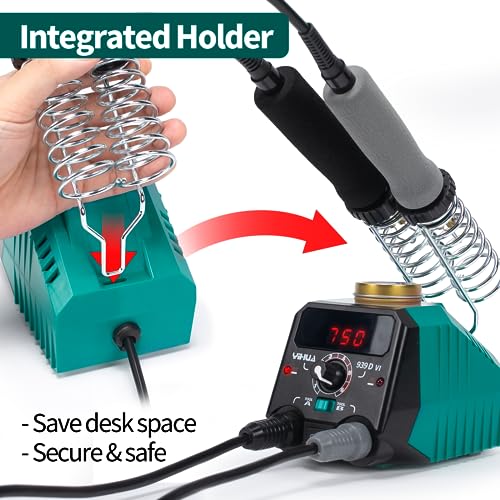 YIHUA 939D-VI Dual Pen Wood Burning Kit with Digital Display with 20 Wire Nibs, Detachable Wood Burning Pen, 2 Wood Pieces, Tweezers Used as Wood YIHUA