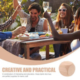 EXCEART Blank Wooden Dice 3pcs Unfinished Square Blocks 6 Sided Wooden Cubes with Rounded Corners for Xmas DIY Craft Projects EXCEART