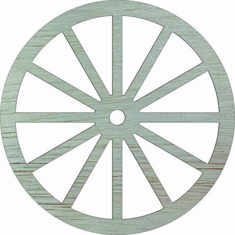 Wood Wagon Wheel 4" Unfinished Wagon Wheel Shape, Paintable Wagon Wall Craft NEXTCraft