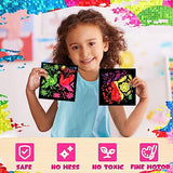 RMJOY Scratch Art Mini Notes: 160 Holographic Rainbow Scratch Paper Magic Craft Card DIY Kit Supplies Party Favor Gift Toy for Kid Art Craft Bulk Set RMJOY