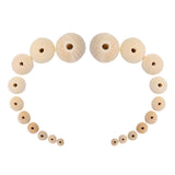 Healifty 100pcs Wooden Jewelry Beads Natural Round Wood Beads Wood Jewelry Beads Unfinished Spacer Beads Unfinished Wood Beads Color Round Loose Healifty