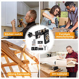 3 in 1 Dowel Jig Drill Kit,Hizmivos Woodworking Dowel Drilling Guide Set with 8/10/15mm Hole Dowel Pins,Adjustable Pocket Hole Jig Kit with Hizmivos