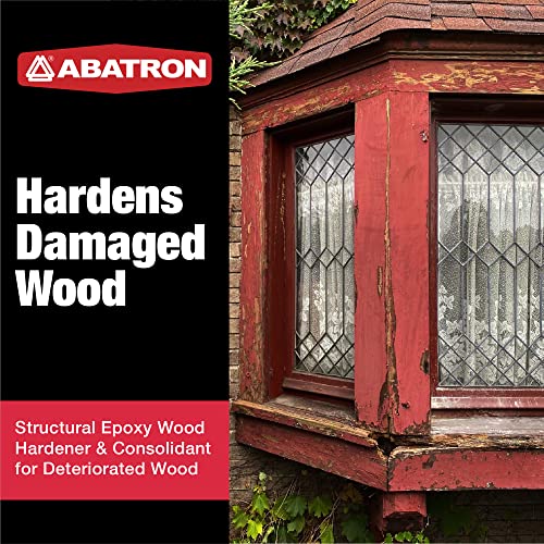 Abatron LiquidWood Kit - 12 Ounce - 2-Part Structural Wood Epoxy Resin - Wood Hardener and Consolidant - Perfect Primer for WoodEpox Epoxy Wood - WoodArtSupply