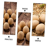 COHEALI 60 pcs Easter Eggs Unfinished Wooden Eggs White Wooden Eggs Unfinished Unpainted Wooden Eggs Wooden Hen Eggs Wood Eggs for Crafts Paint kit COHEALI