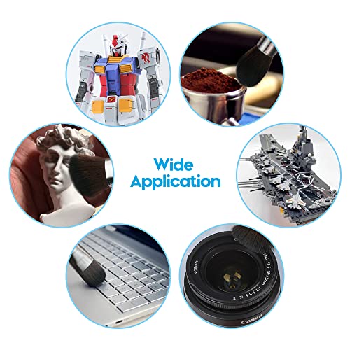 3PCS Model Cleaning Brush Kit (Premium Wooden Handle) Soft Figure Duster Brush, Professional Model Dusting Brush for Statues, Collectible Figurine, Actekart