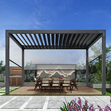 Nihoney Pergola Brackets 4x4, Woodworks Pergola Hardware Kit (4 Pcs), 3-Way Black Right Angle Corner Bracket for Extension Gazebo for 4x4 Nihoney