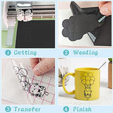 Matte Black Permanent Vinyl for Cricut, Huaxing Adhesive Vinyl Sheets (30 Pack; 12” x 12”) Permanent Vinyl Bundle for Silhouette, Cameo Cutters, Huaxing