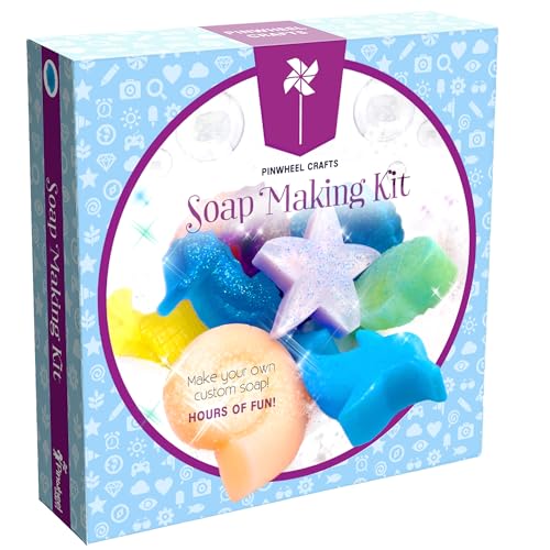 Pinwheel Crafts Soap Making Kit for Kids - Make Your Own Soap Science Kits for Kids -DIY Soap Making Supplies - Science Kits for Kids 4-6 and Up, Pinwheel Crafts