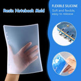 WILLBOND 26pcs Resin Notebook Mold Kits,Notebook Cover Silicone Molds for A5 A6 A7,Silicone Resin Molds for Notebook Epoxy Resin DIY,with Book WILLBOND