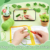 WONVOC Crochet Starter Kit, Crochet Kit for Beginners, Beginner Crochet Kit for Adults, with Crochet Hooks, Yarn, Polyester Fiber, Stitch Markers, WONVOC